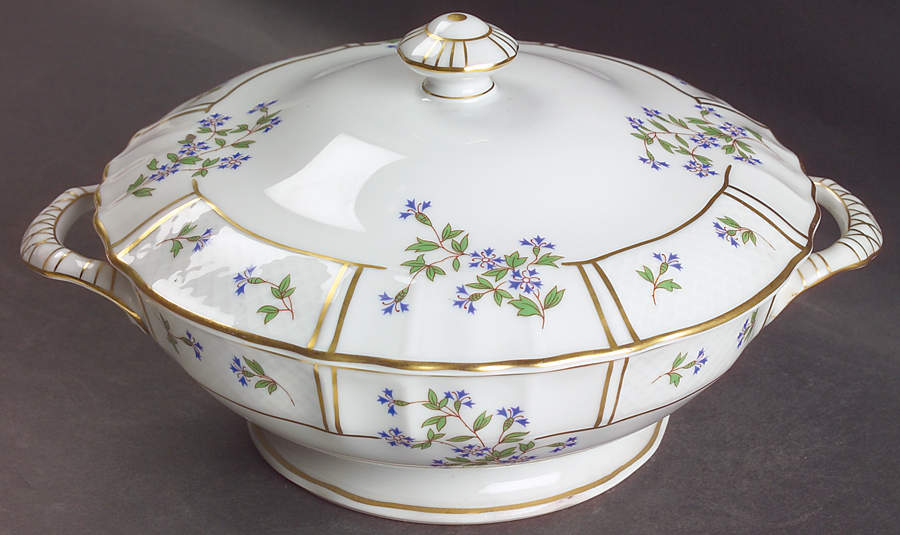 Bleuets Round Covered Vegetable by Bernardaud-1
