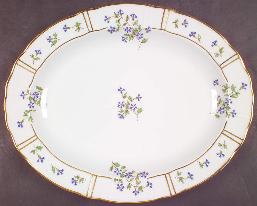 Bleuets 13" Oval Serving Platter by Bernardaud-1