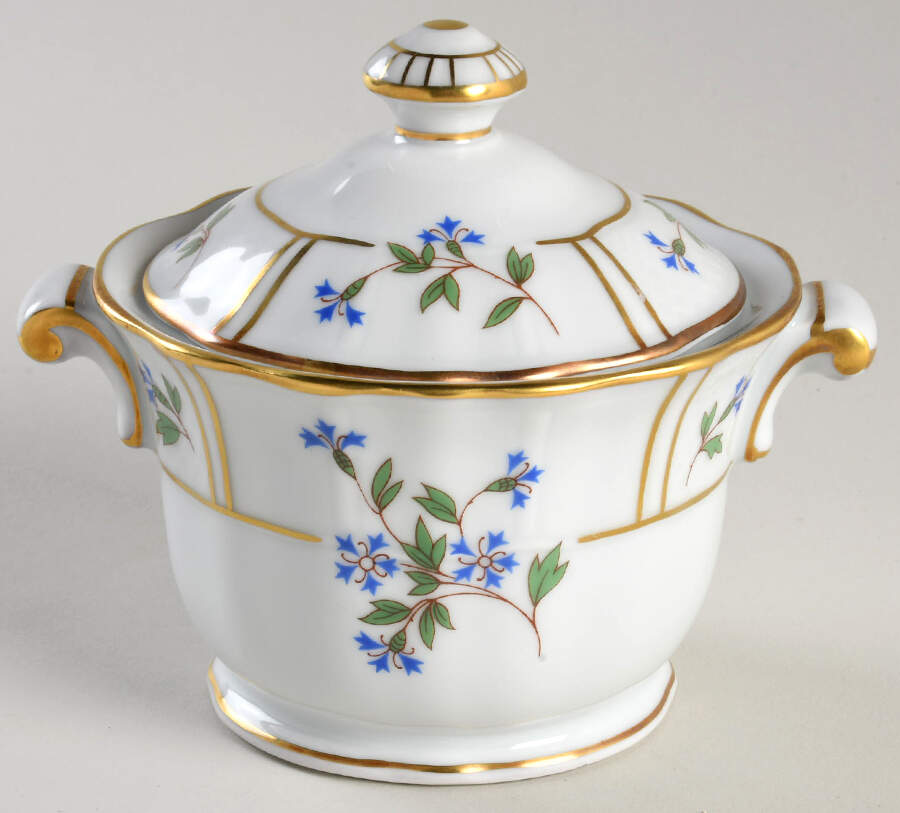 Bleuets Sugar Bowl & Lid by Bernardaud-1