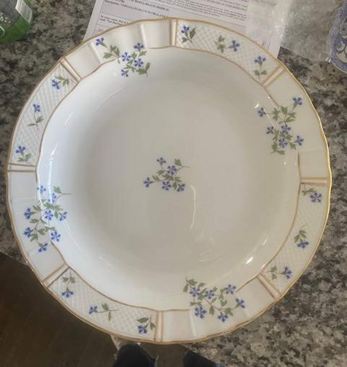 Bleuets 12" Chop Plate (Round Platter) by Bernardaud-1