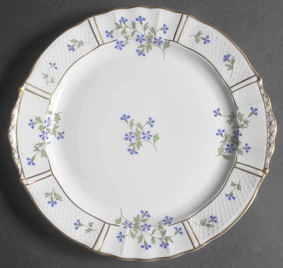 Bleuets Handled Cake Plate by Bernardaud-1