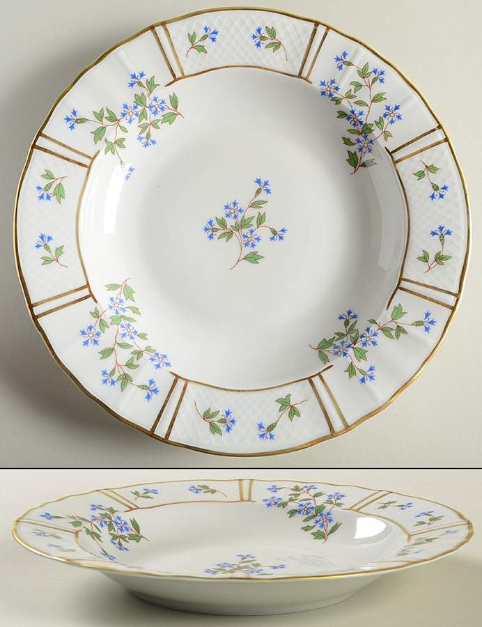 Bleuets Large Rim Soup Bowl by Bernardaud-1