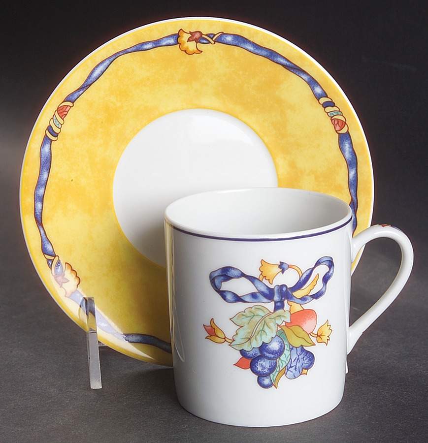 Borghese Flat Cup & Saucer Set by Bernardaud-1