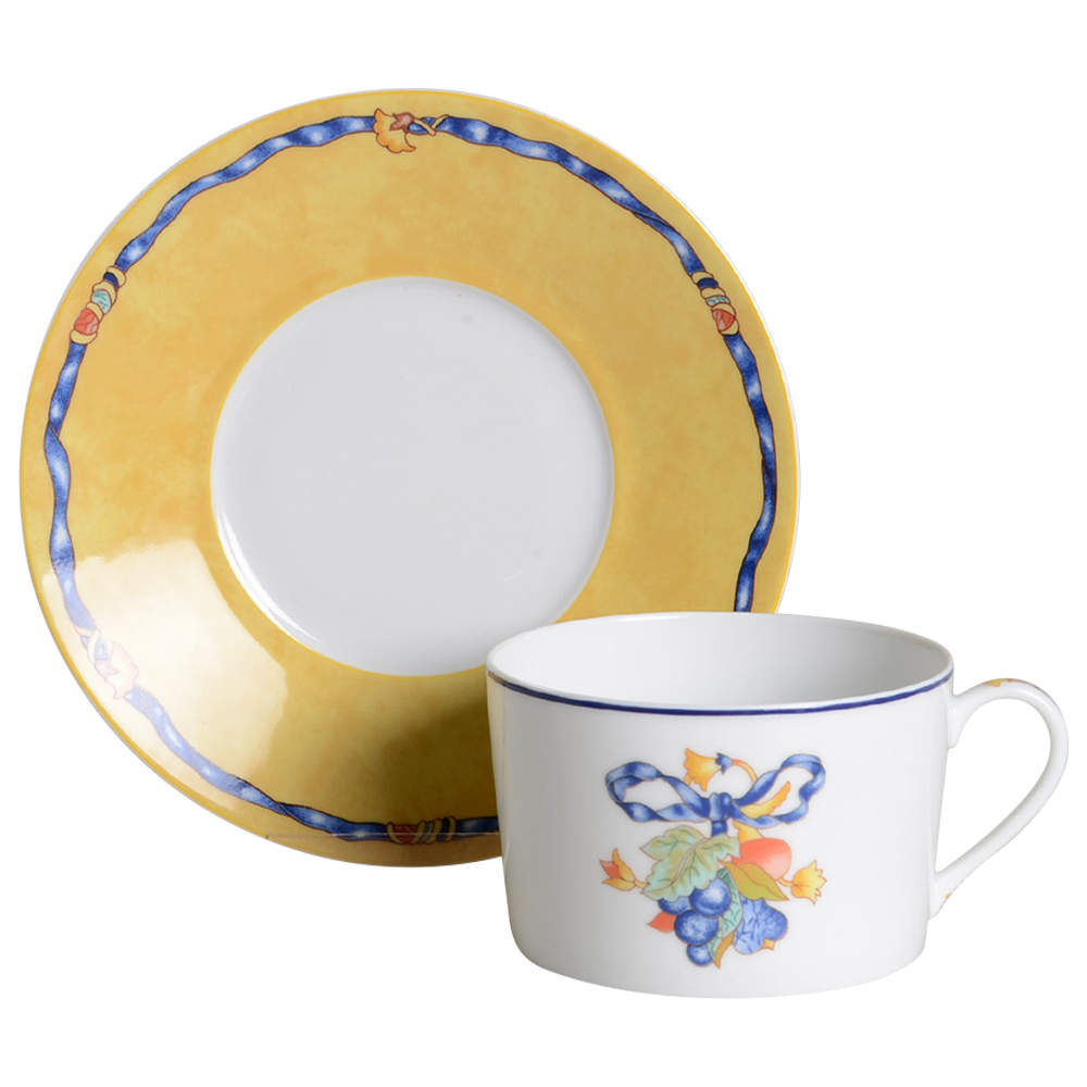 Borghese Breakfast Cup & Saucer Set by Bernardaud-1