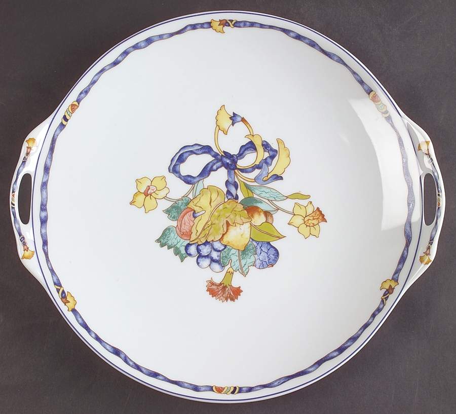 Borghese Handled Cake Plate by Bernardaud-1