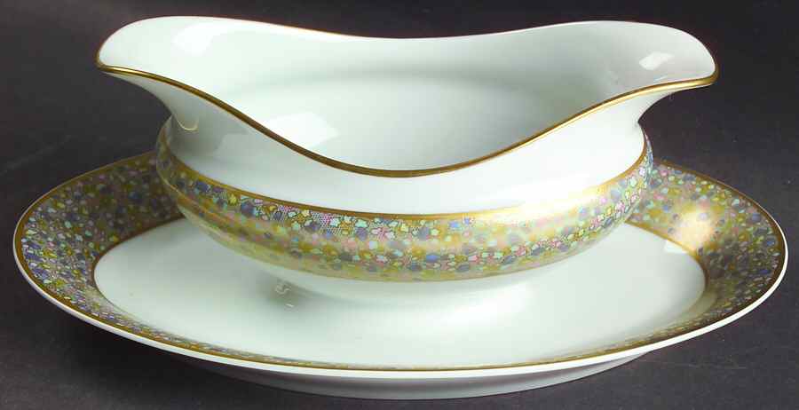 Boston Gravy Boat with Attached Underplate by Bernardaud-1