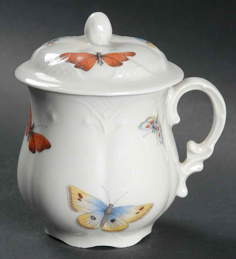 Butterfly (Smooth) 2 Pc Pot de Creme w/Lid & Base by Bernardaud-1