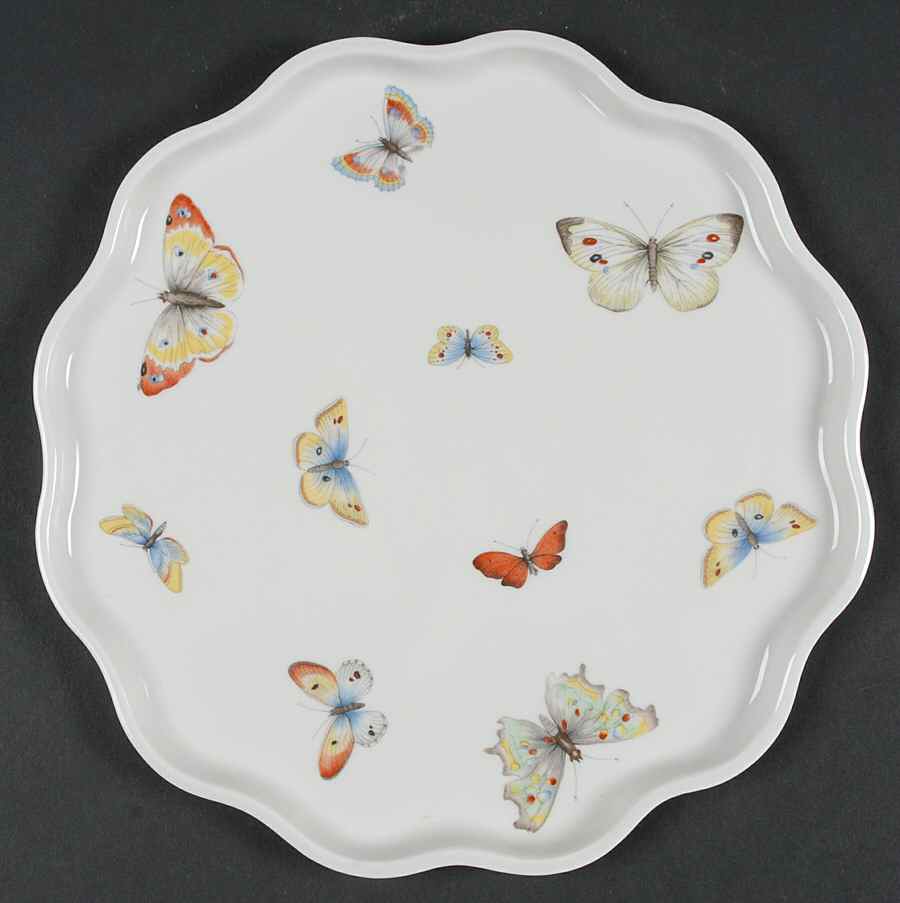 Butterfly (Smooth) 9" Scalloped Tray by Bernardaud-1