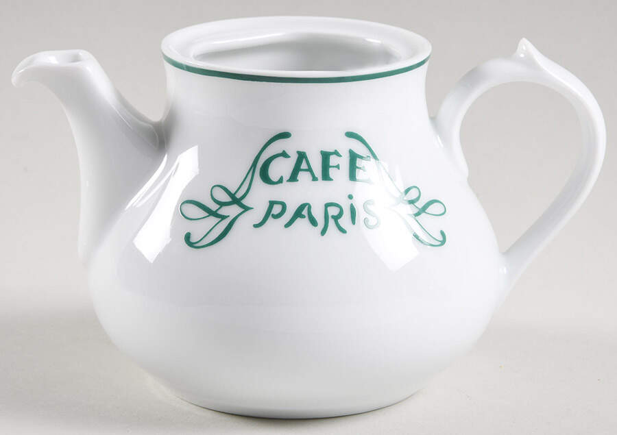 Cafe Paris Green Individual Teapot No Lid by Bernardaud-1