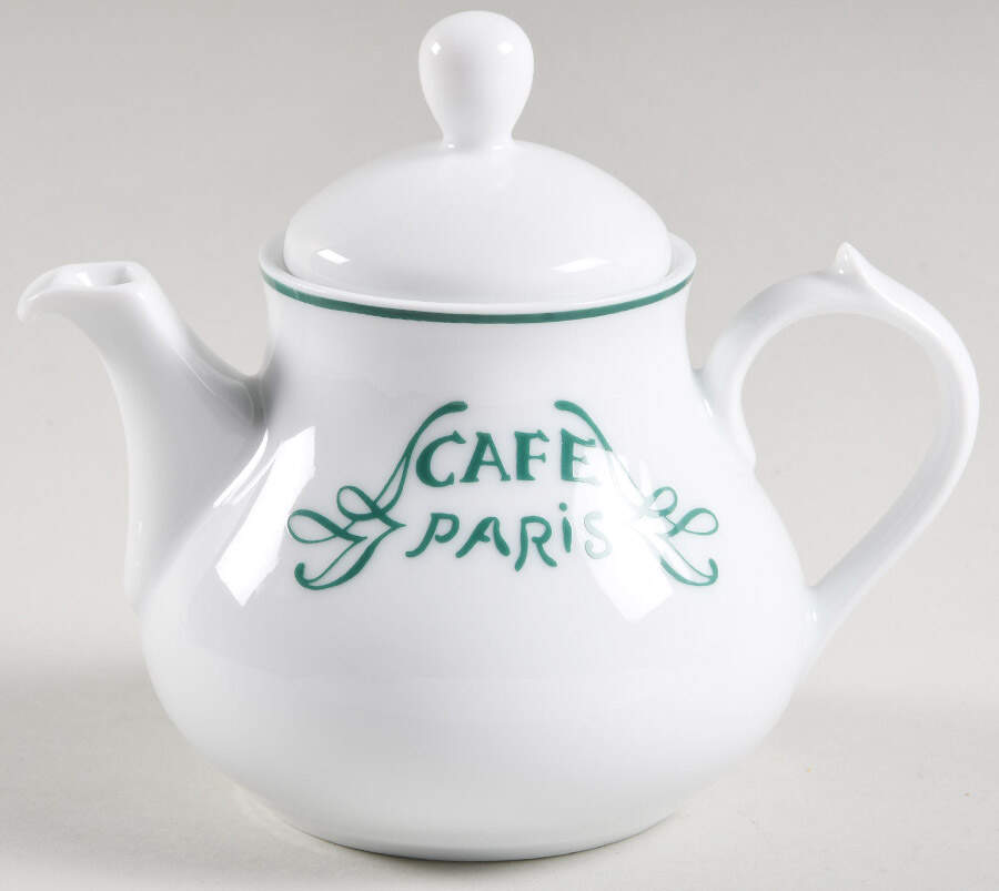 Cafe Paris Green Individual Teapot & Lid by Bernardaud-1