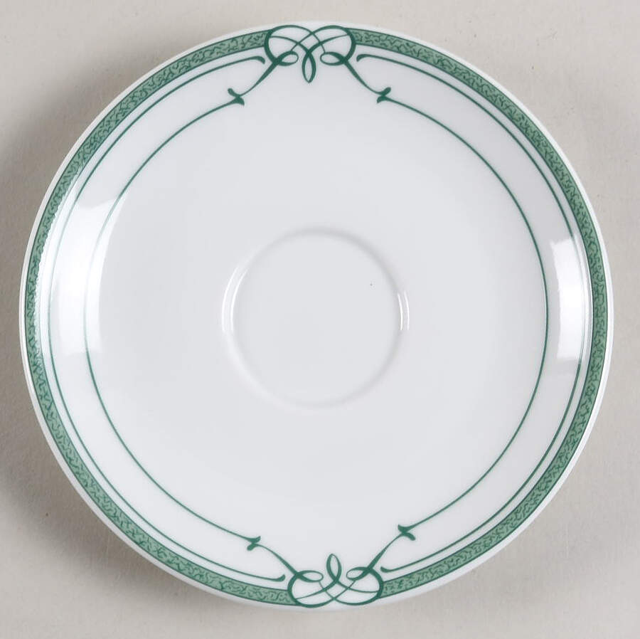 Cafe Paris Green Saucer for Flat Cup by Bernardaud-1
