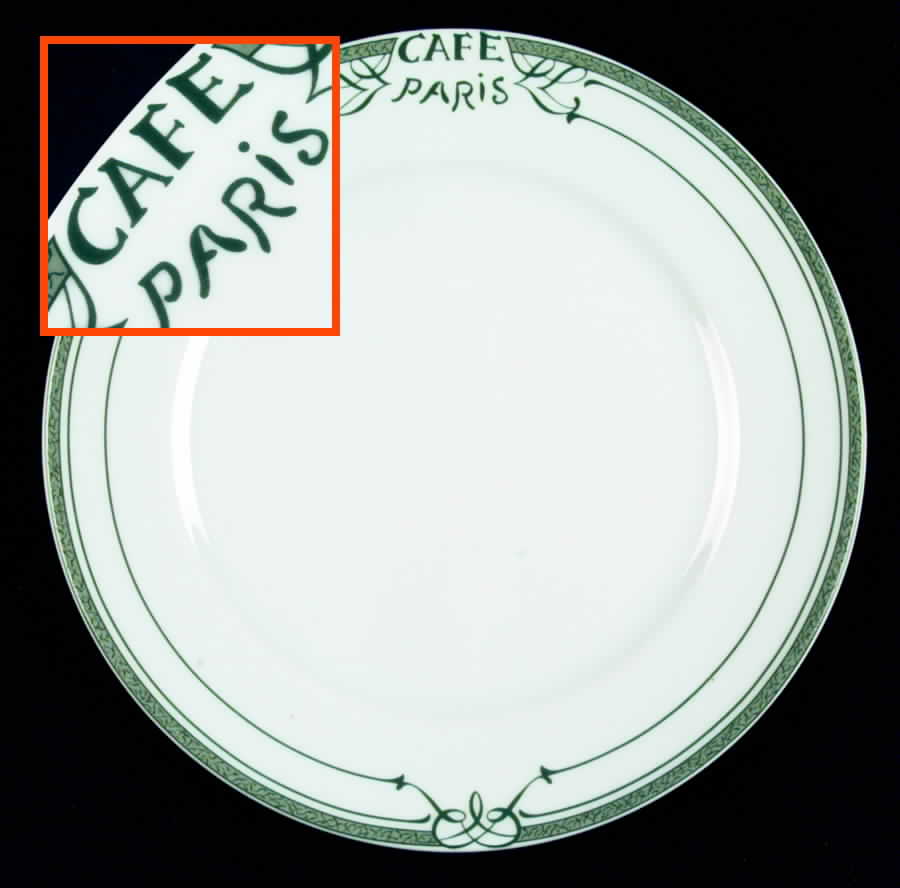 Cafe Paris Green Dinner Plate by Bernardaud-1