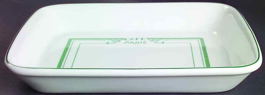 Cafe Paris Green 13" Lasagna by Bernardaud-1