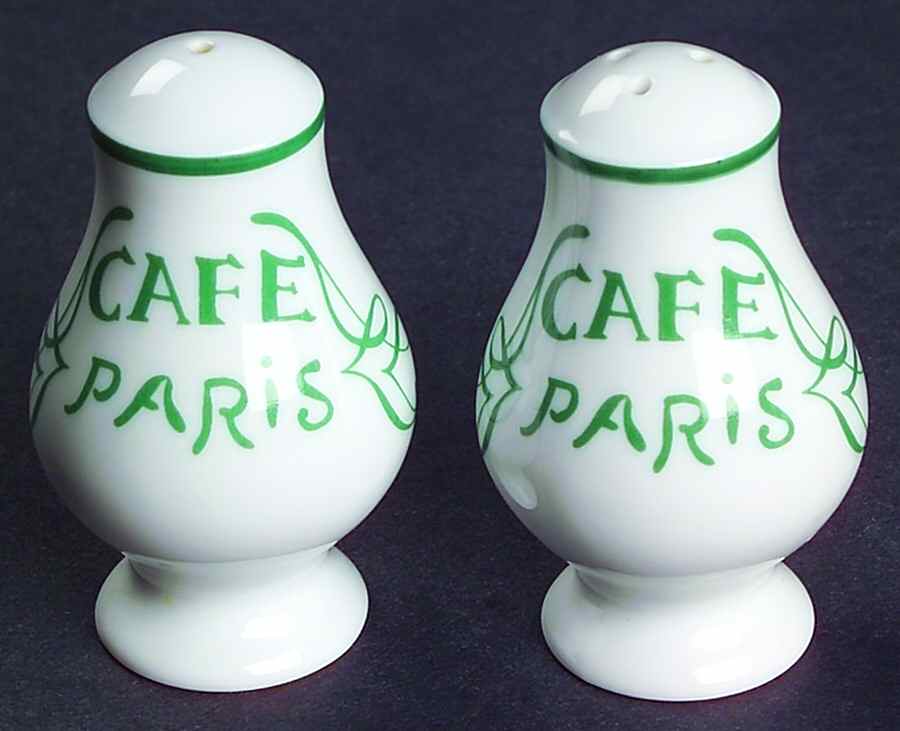 Cafe Paris Green Salt & Pepper Set by Bernardaud-1