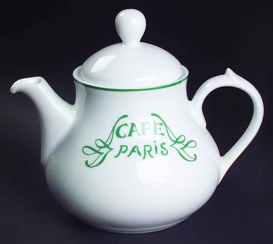 Cafe Paris Green Individual Teapot & Lid by Bernardaud-1
