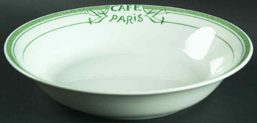 Cafe Paris Green 9" Round Vegetable Bowl by Bernardaud-1
