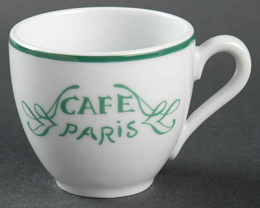 Cafe Paris Green Flat Demitasse Cup by Bernardaud-1