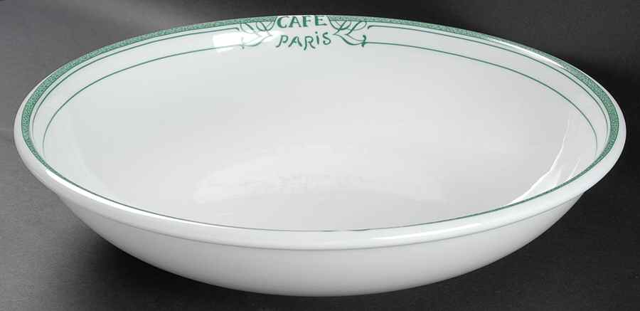 Cafe Paris Green 13" Pasta Serving Bowl by Bernardaud-1