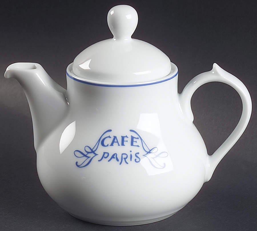 Cafe Paris Blue Individual Teapot & Lid by Bernardaud-1