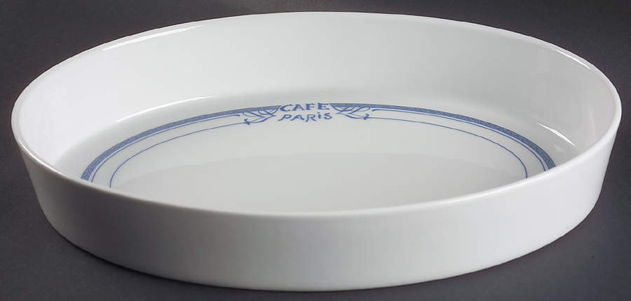 Cafe Paris Blue Oval Sole Dish by Bernardaud-1