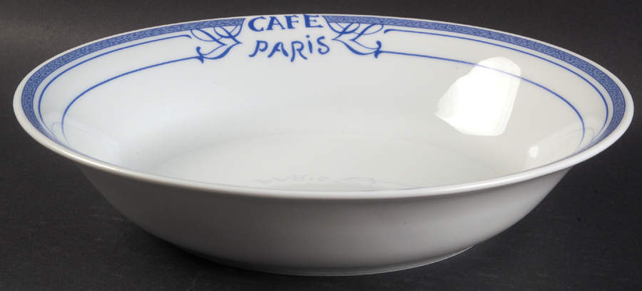 Cafe Paris Blue 9" Round Vegetable Bowl by Bernardaud-1