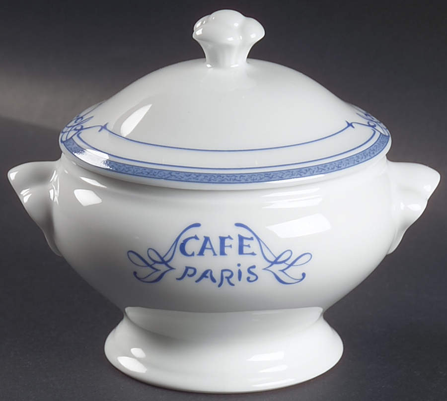 Cafe Paris Blue Individual Soup & Lid by Bernardaud-1