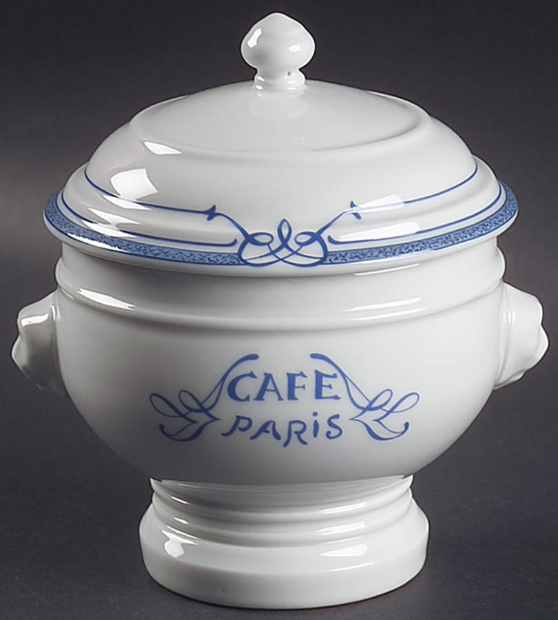 Cafe Paris Blue Individual Soup & Lid by Bernardaud-1