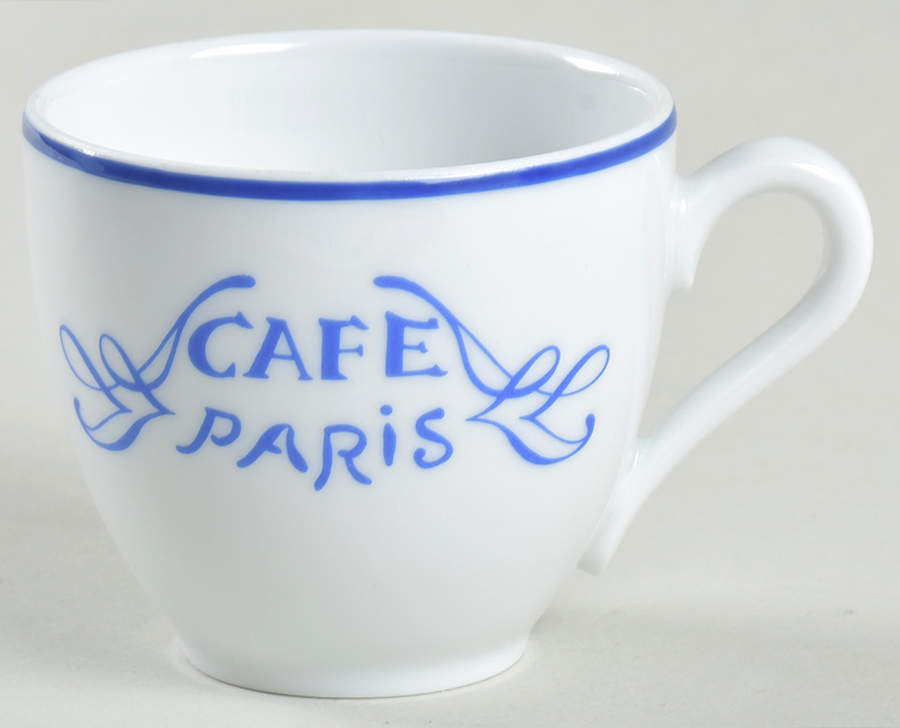 Cafe Paris Blue Flat Demitasse Cup by Bernardaud-1