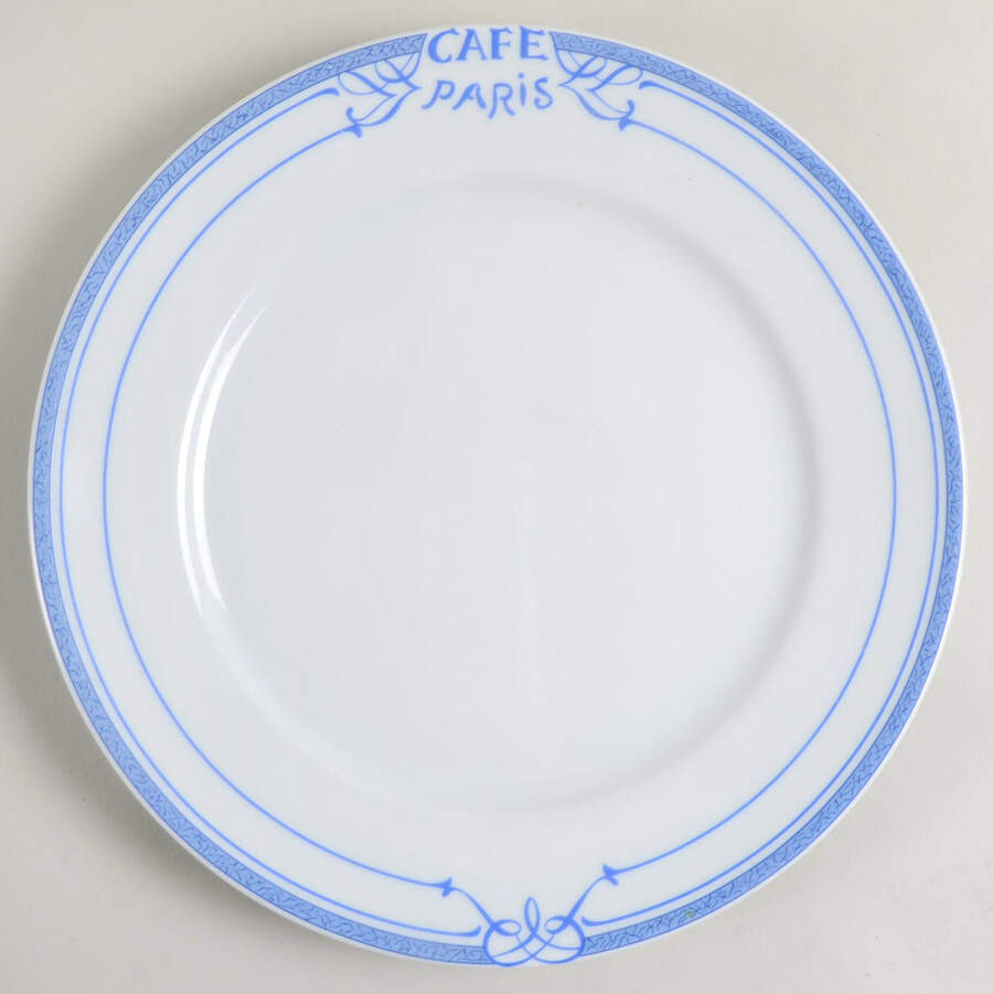 Cafe Paris Blue Dinner Plate by Bernardaud-1