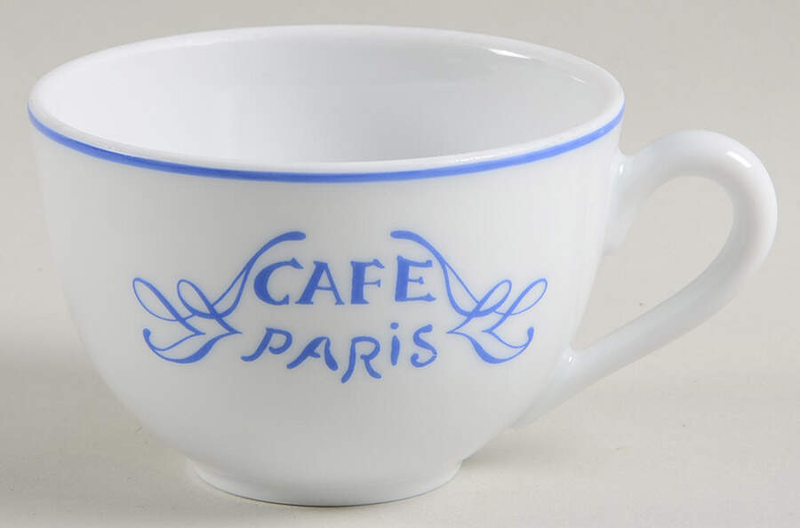 Cafe Paris Blue Flat Cup by Bernardaud-1