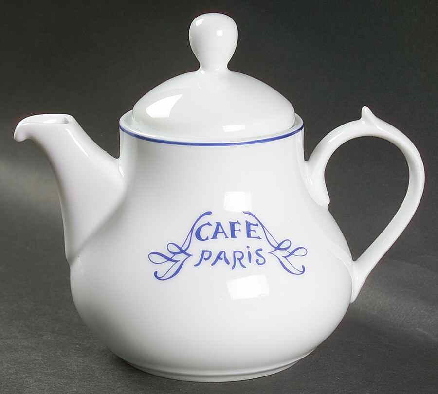 Cafe Paris Blue Mini Teapot & Lid by Bernardaud-1