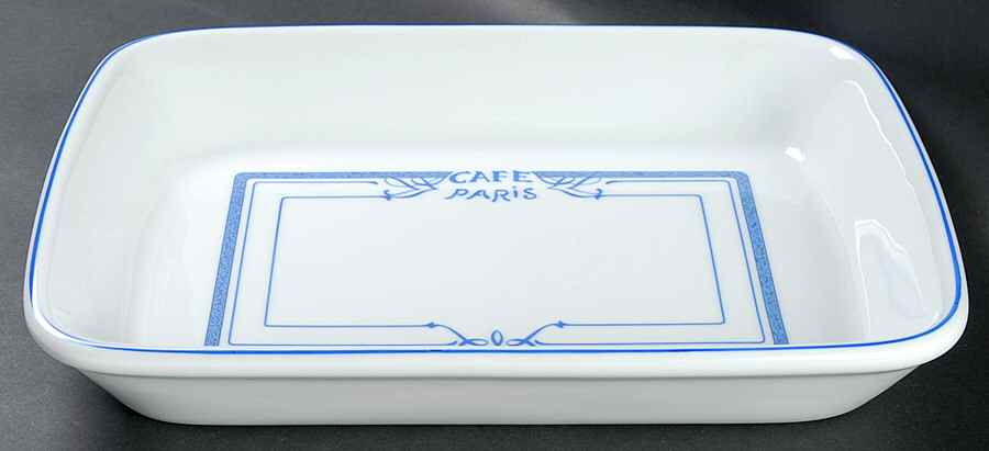 Cafe Paris Blue 12" Lasagna by Bernardaud-1