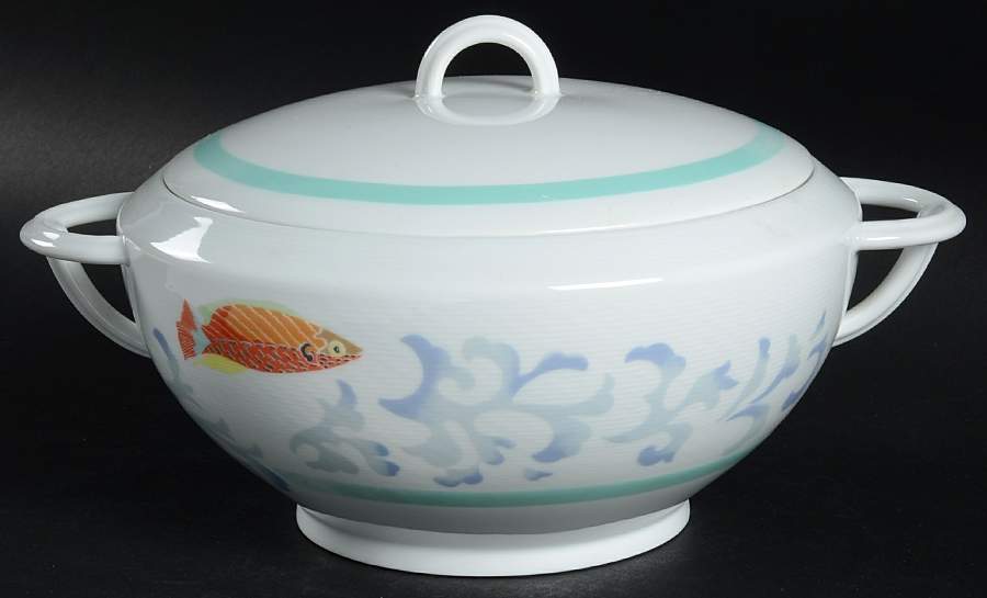 Caraibes Round Covered Vegetable by Bernardaud-1