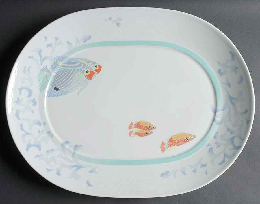 Caraibes 15" Oval Serving Platter by Bernardaud-1