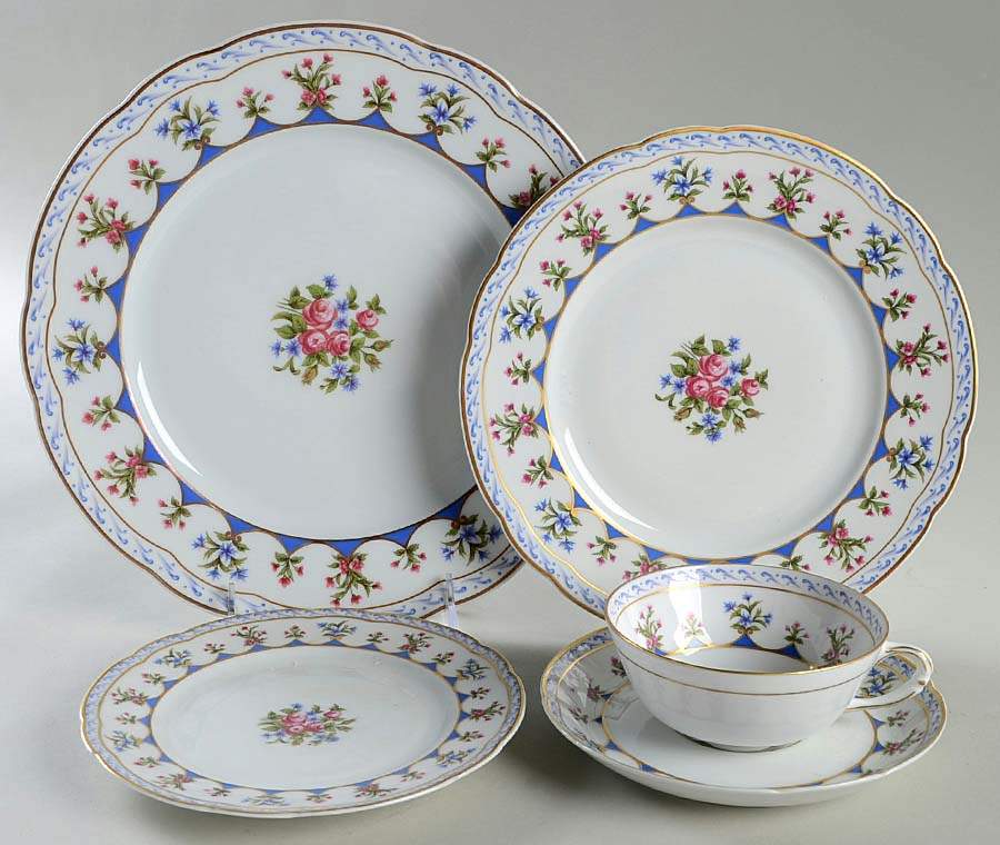 Chateaubriand Blue 5 Piece Place Setting by Bernardaud-1