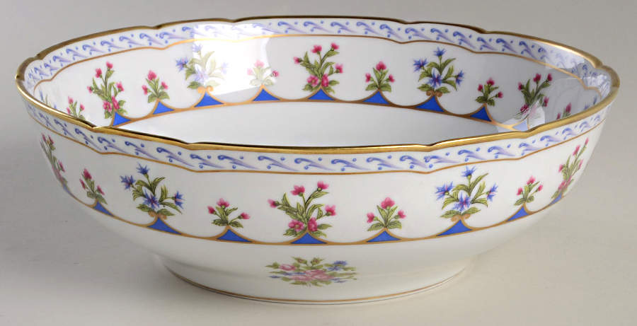 Chateaubriand Blue 9" Round Vegetable Bowl by Bernardaud-1