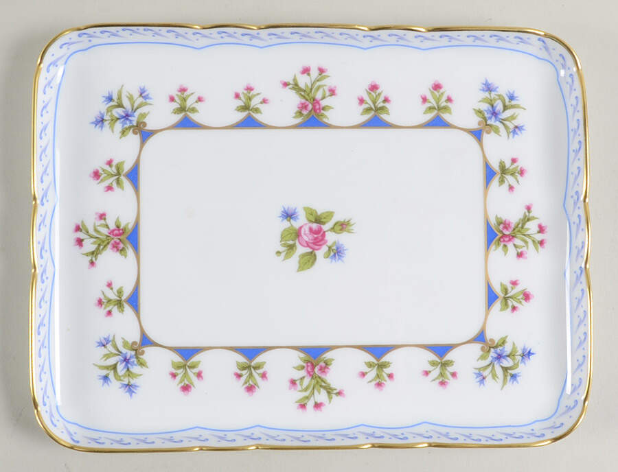 Chateaubriand Blue Rectangular Tray by Bernardaud-1