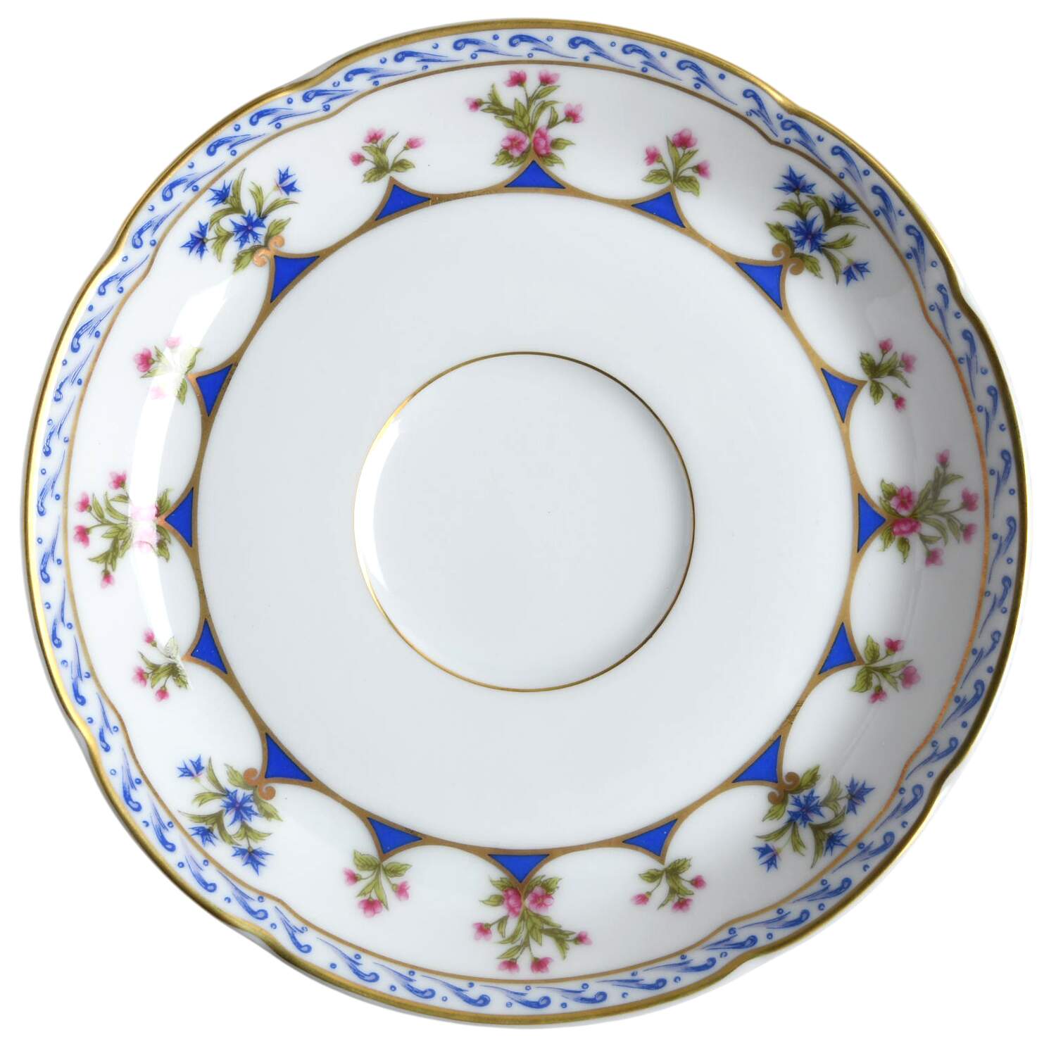 Chateaubriand Blue Saucer for Footed Cup by Bernardaud-1