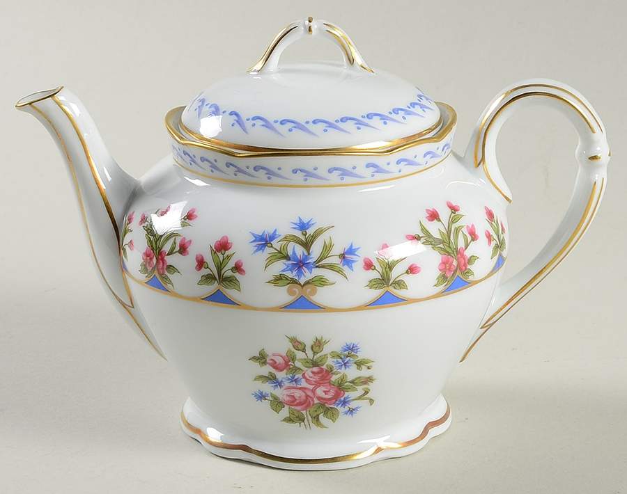 Chateaubriand Blue Mini Teapot & Lid by Bernardaud-1