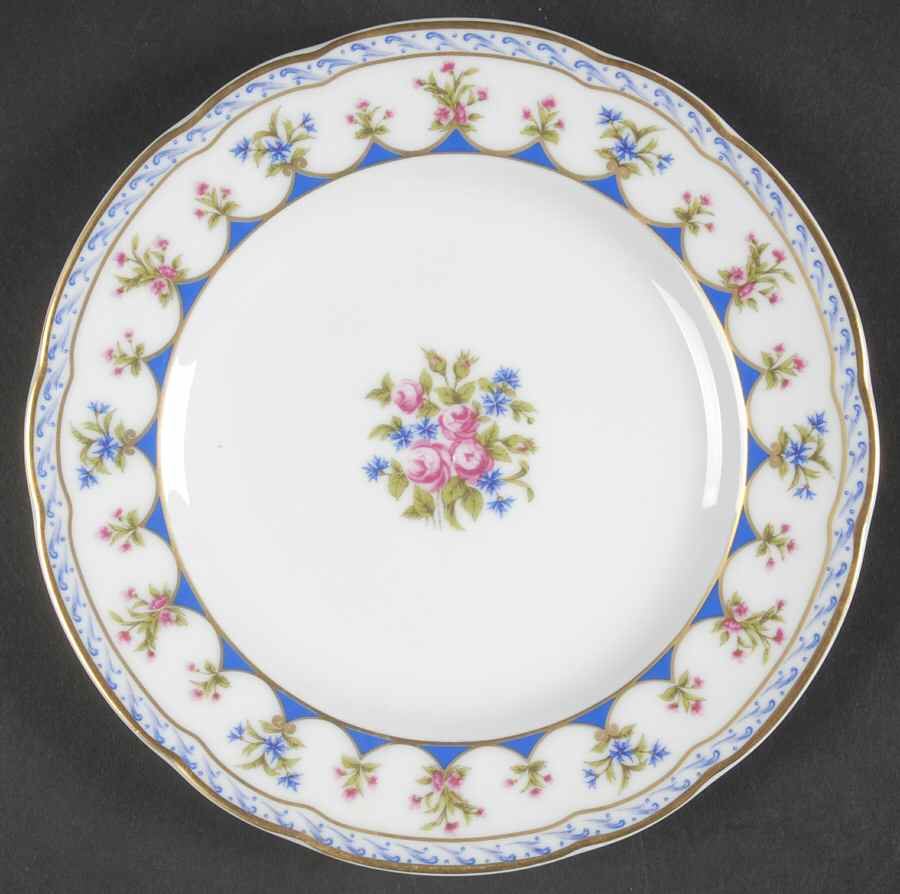 Chateaubriand Blue Bread & Butter Plate by Bernardaud-1
