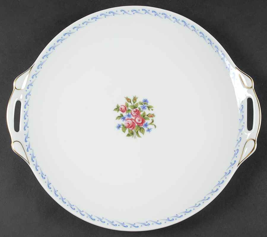 Chateaubriand Blue Handled Cake Plate by Bernardaud-1