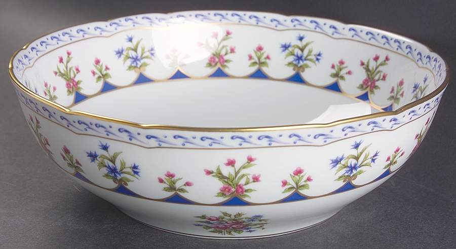 Chateaubriand Blue 9" Round Vegetable Bowl by Bernardaud-1