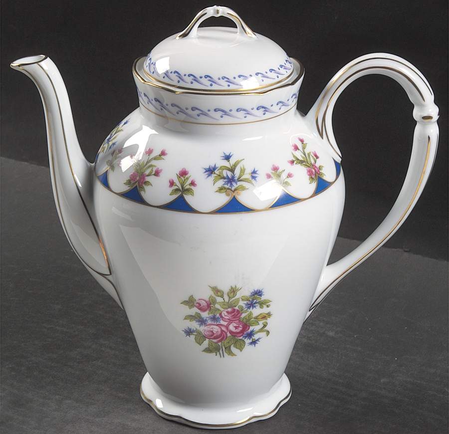 Chateaubriand Blue Coffee Pot & Lid by Bernardaud-1