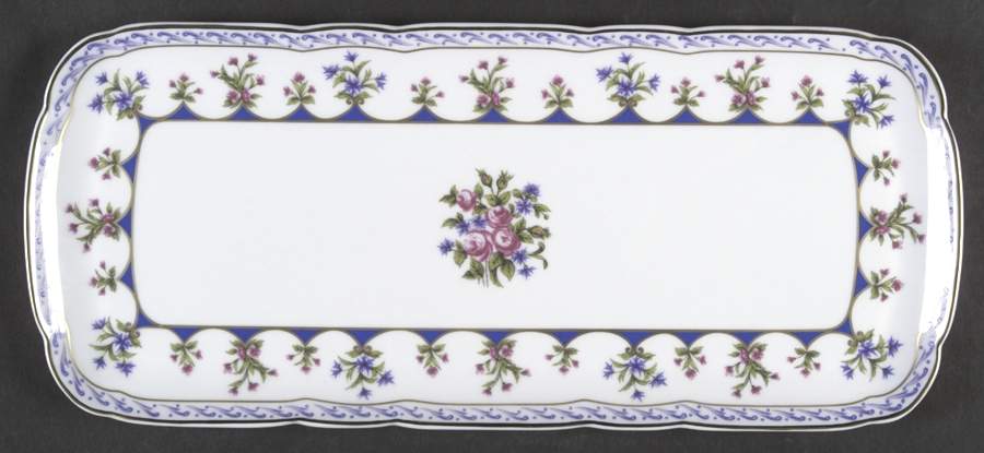 Chateaubriand Blue Oblong Cake Plate by Bernardaud-1