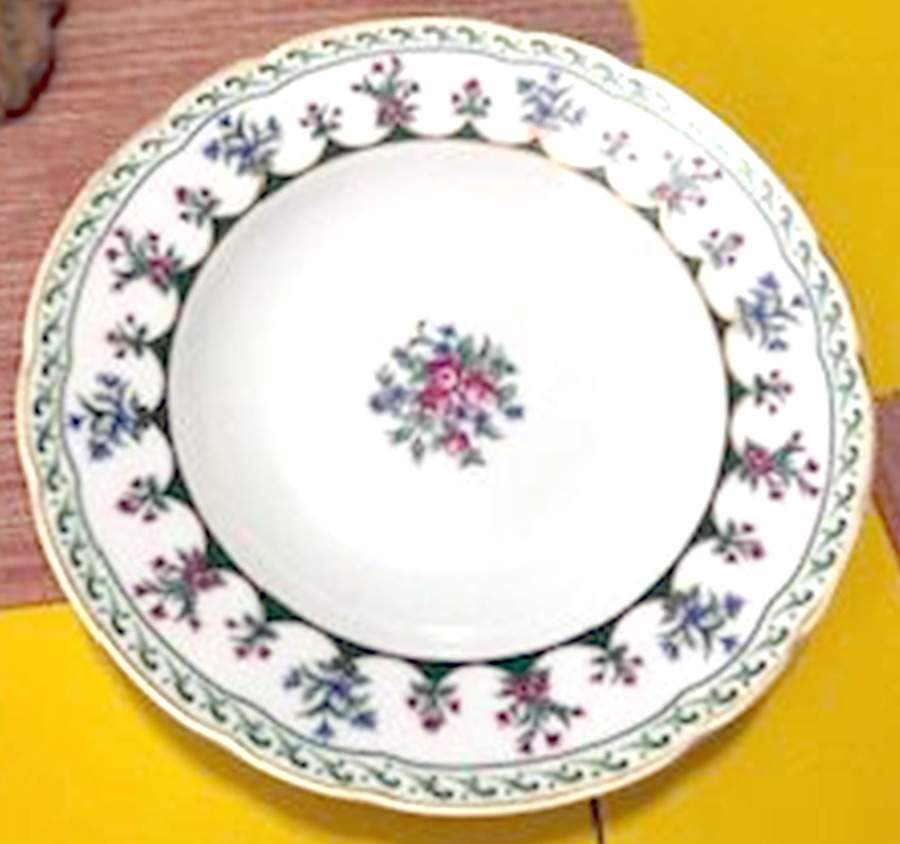 Chateaubriand Green Rim Soup Bowl by Bernardaud-1