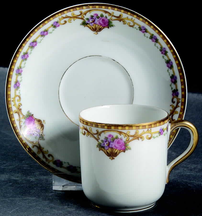 Chamberry Flat Demitasse Cup & Saucer Set by Bernardaud-1