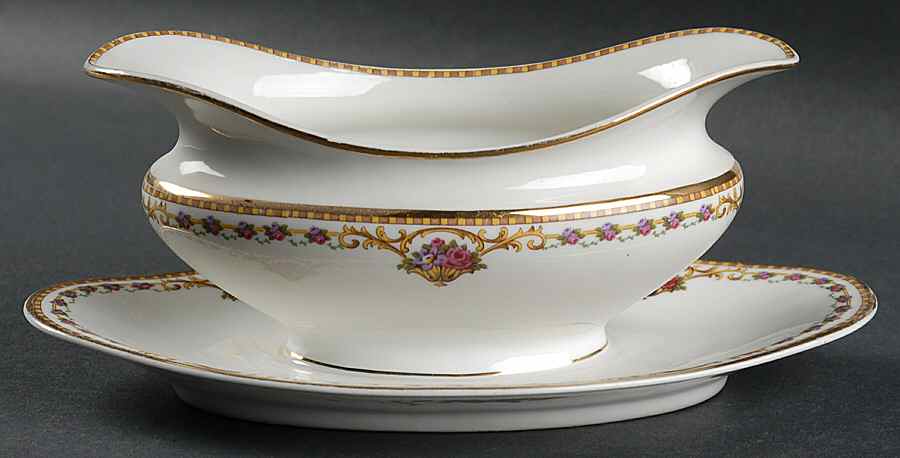 Chamberry Gravy Boat with Attached Underplate by Bernardaud-1