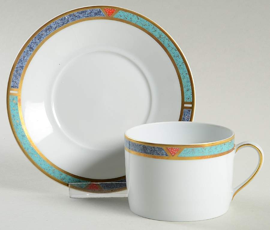 Champs Elysees Flat Cup & Saucer Set by Bernardaud-1