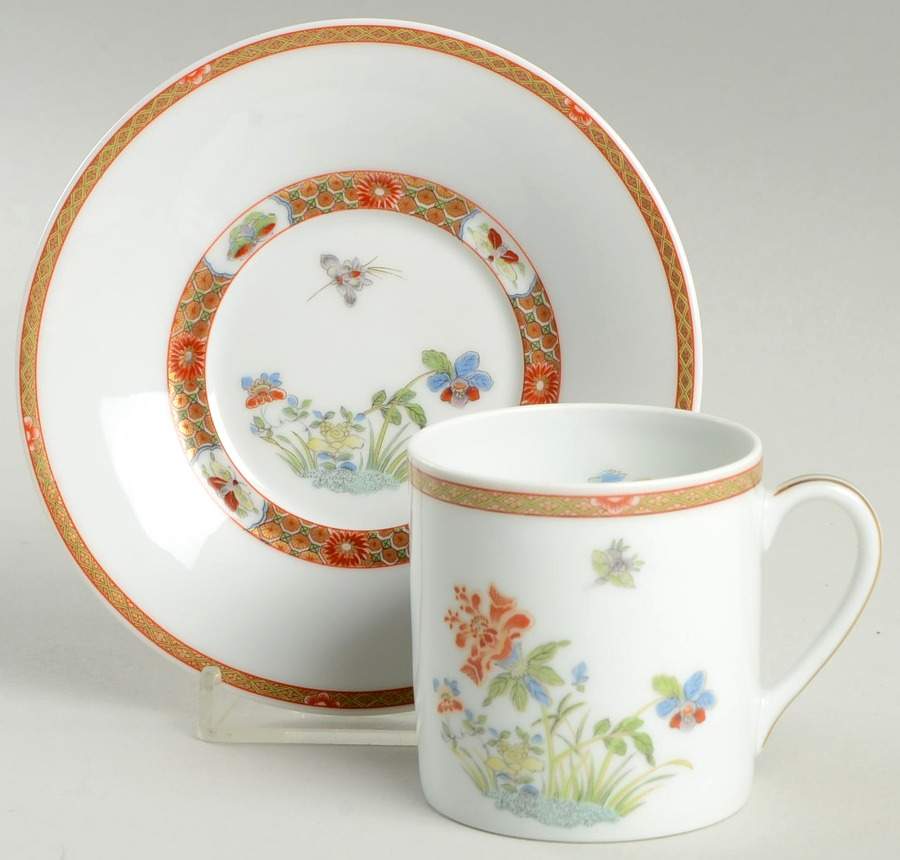 Chef D'Oeuvre Flat Demitasse Cup & Saucer Set by Bernardaud-1