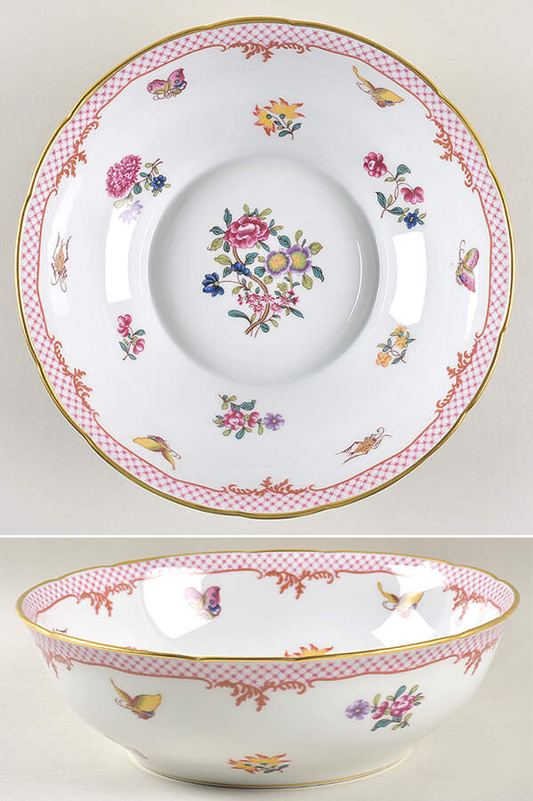 Compagnie Des Indes Red 9" Salad Serving Bowl by Bernardaud-1